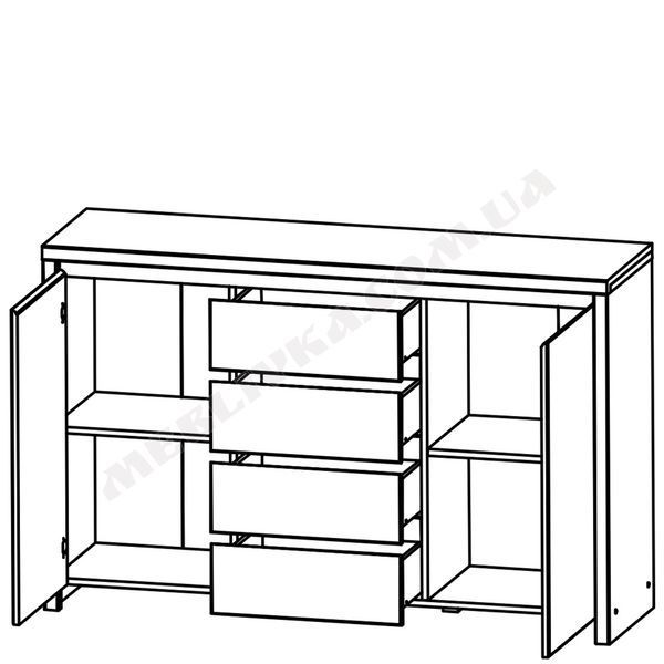 Комод Kom2d4s Kaspian — схема виробника